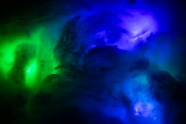 colorful fog in the dark storm