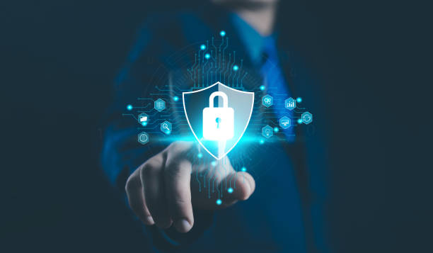 istock Show Cyber ​​Security Technology and Data Protection on the Internet 2205036380