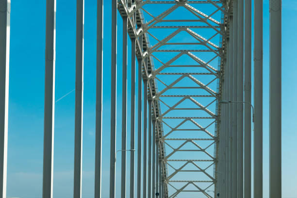 Dutch motorway bridge on a blue sky day