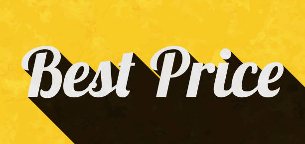 Best Price. Text in a trendy vintage style. Beautiful retro illustration with an old textured yellow paper and a black long shadow (colors used: yellow, white and black). Vector Illustration (EPS file, well layered and grouped). Easy to edit, manipulate, resize or colorize. Vector and Jpeg file of different sizes.