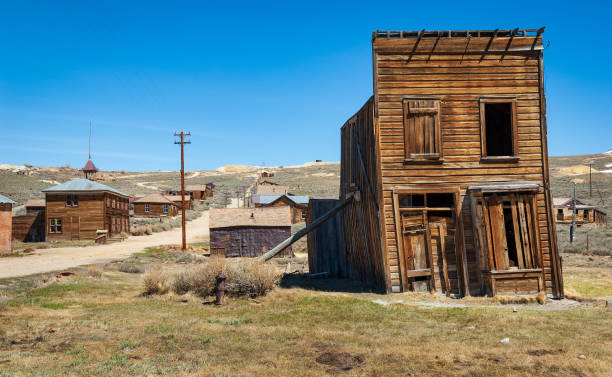 istock Leaning Building at Bodie State Historic Park 2205037893