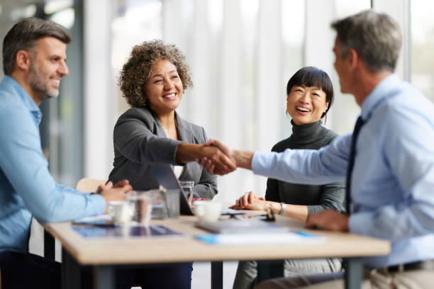 istock Successful deal on a meeting! 2205039690
