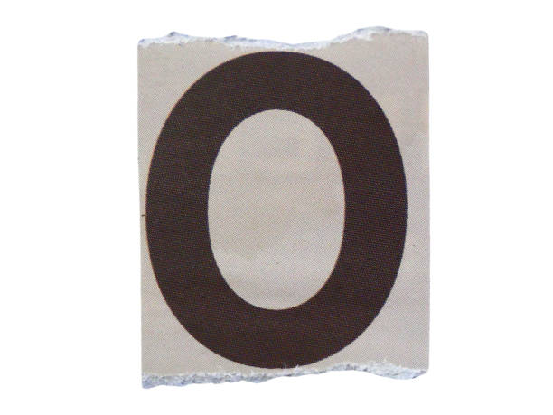 O wording or text with pieces of torn or cut paper, design elements isolated on white background with clipping path.