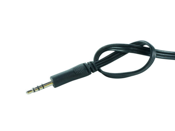 istock Wire cable of usb and adapter isolated on white background with clipping path.Electronic Connector.Selection focus. 2205042035