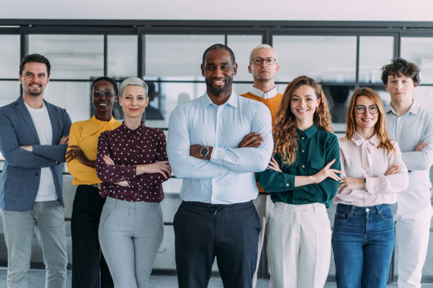 istock Confident businessman and his team. 2205046308