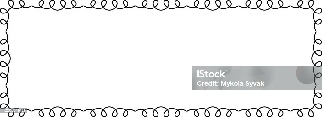 Rectangle Stitch Border Frame Stock Illustration - Download Image Now ...