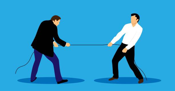 Pulling 110+ Older Man Pulling Stock Illustrations, Royalty-Free Vector ...