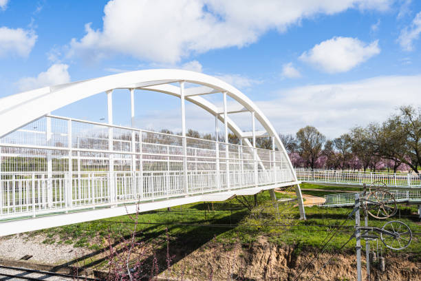 istock Footbridge over the railroad track 2205054767