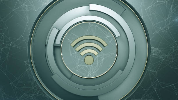 istock WIFI logo with futuristic technology circle rotation and abstract background 2205063208