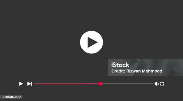 Video Bar Graphics Video Play Bar Display Interface Vector Illustration Stock Illustration ...