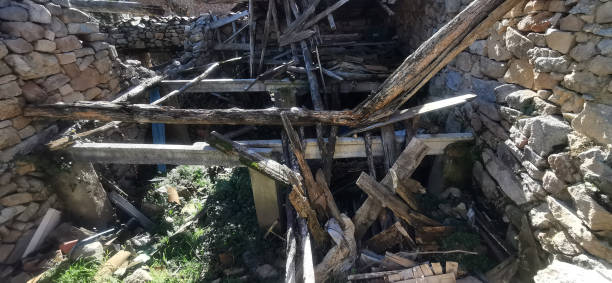 istock old stone hut shepherd's shelter in ruins 2205066793