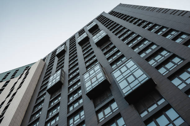 istock Exterior of stylish condominium building. 2205067977
