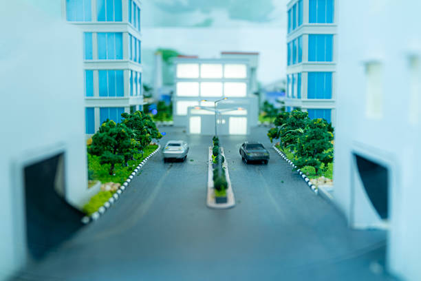 diorama or miniature buildings and roads
