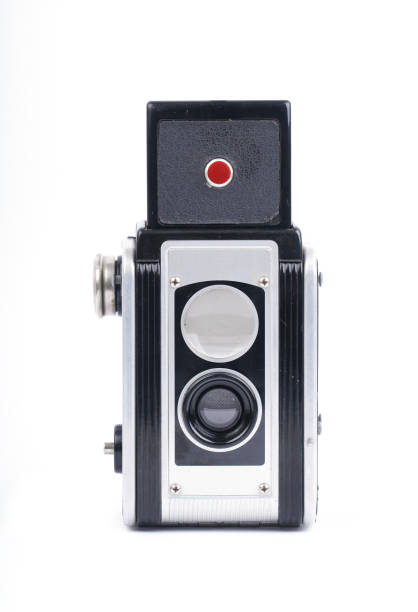istock Twin Lens Reflex Cameras Isolated On White Background 2205083314