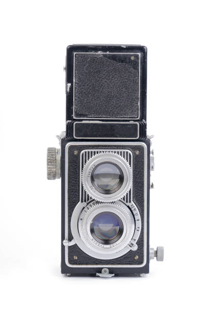 istock Twin Lens Reflex Cameras Isolated On White Background 2205083322