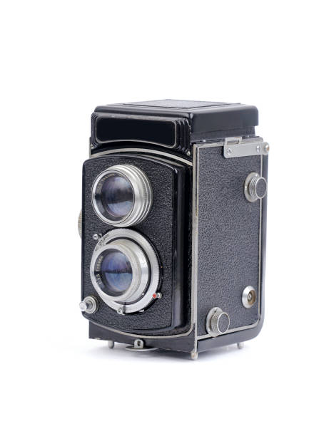 istock Twin Lens Reflex Cameras Isolated On White Background 2205083323