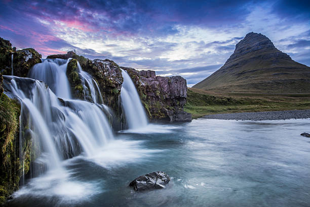 istock Kirkjufellsfossar waterfall at sunset, Iceland 2205083456