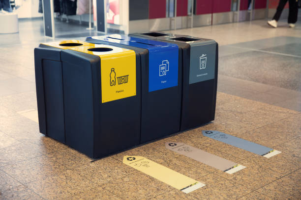 istock Recycling bins promoting sustainability in public space 2205091697