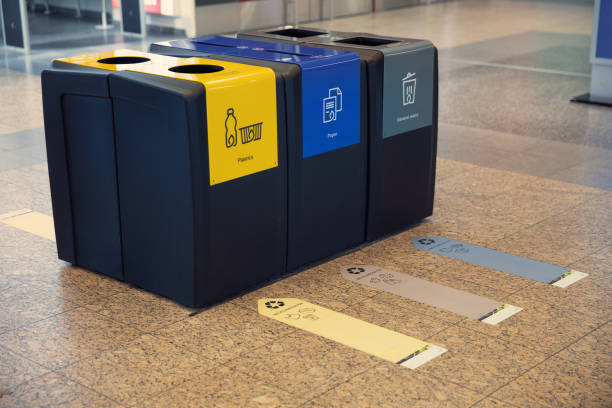 istock Recycling bins promoting sustainability in public space 2205091703