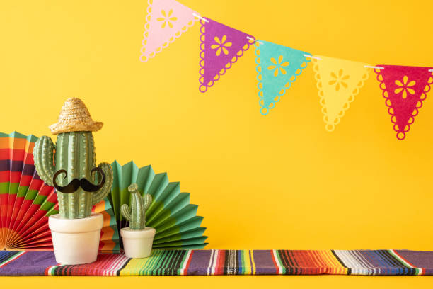 istock Celebratory image featuring a decorative cactus with accessories surrounded by vibrant festive decorations 2205091857