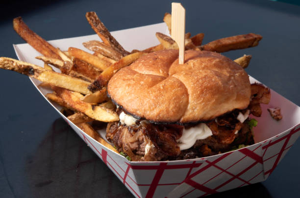 istock Bacon Bleu Burger with Fries Horizontal 2205092677