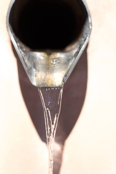 Gushing Spout in Sunlight Close-Up