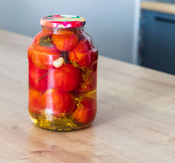 istock Jars with different types of pickles and preserves. Food 2205097667