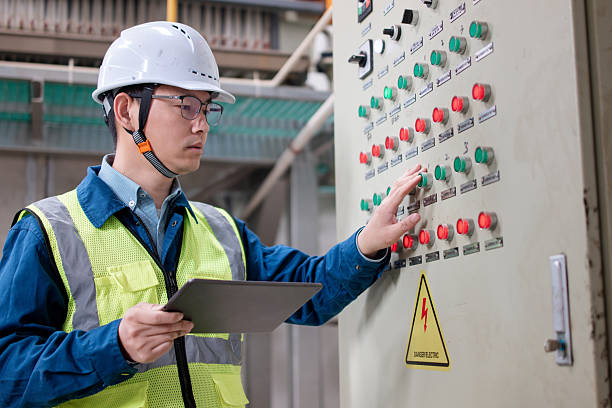 istock Asian engineers are working in the power distribution room. 2205099240