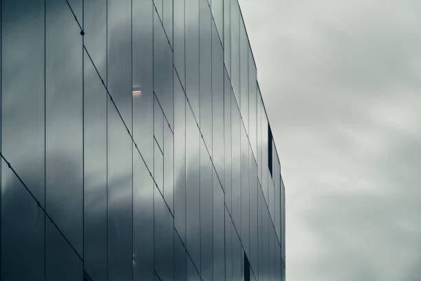 Details or fragments of modern architecture in Barcelona, ​​with order, lines, and geometry, backgrounds and beauty of architecture