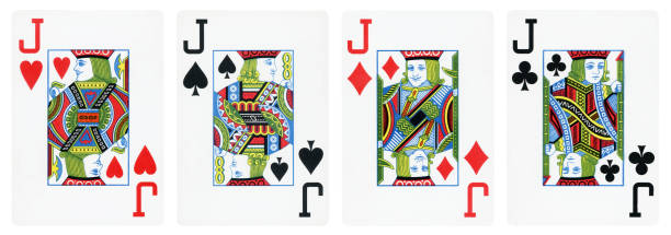 istock Four of Jacks playing cards - isolated on white 2205102338