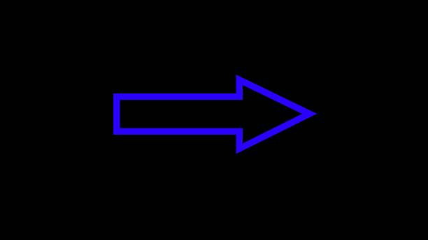 Green right arrow indicator icon. Black background depicting arrow direction right icon. Long flat design arrow pointing right icon illustration right arrow icon.