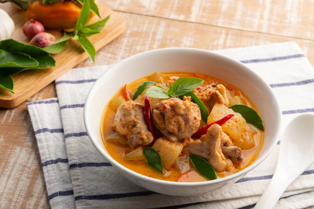 istock Red Curry with Winter melon and Chicken in a bowl. 2205102659