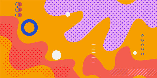 Abstract liquid background in pop art style. retro 70s style. Design Template For ads, Banner, Poster, Cover, Web, Brochure, Wallpaper, and flyer.