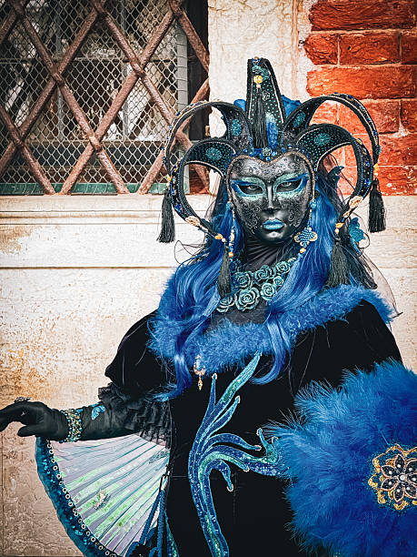 Basel, Switzerland - February 20st 24. Colorful carnival mask