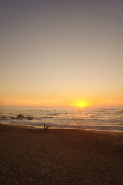 Amazing sunset at the famous Santa Cruz beach