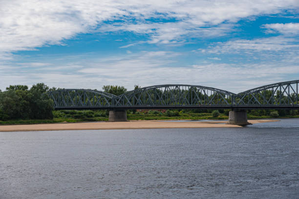 istock Metal bridge over the Vistula river in Poland 2205114134