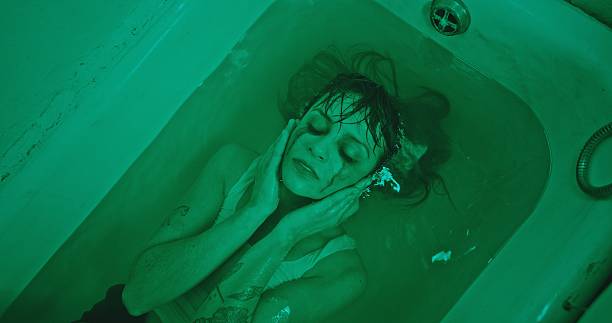 istock Surreal Experience in a Beautiful, GreenTinted Bath Scene That Evokes Deep Emotion and Calmness 2205116218