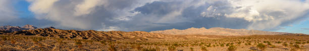snow clouds moving over desert in Colorado