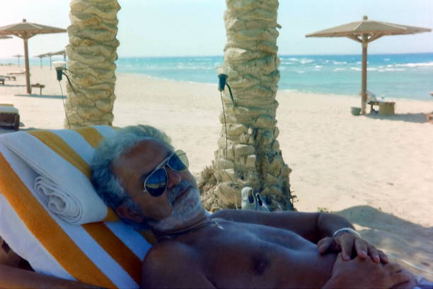 istock The nineties. Absolute relaxation at an empty beach. Red Sea, Egypt. 2205118403