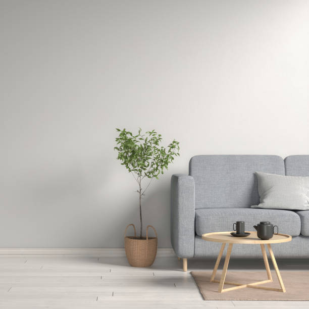 istock 3d rendering of a mock-up with a bright wall. 2205119414