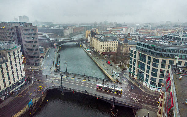 istock Amazing aerial View on Berlin from center. Spree river 2205120600