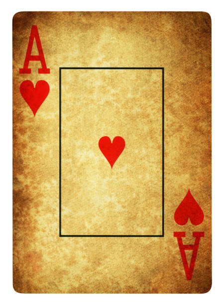 istock Vintage Ace Of Hearts Isolated 2205125086