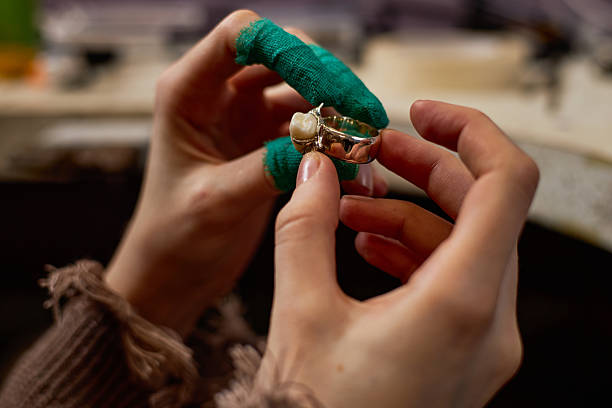 istock Crafting Intricate Jewelry in Artisan Workshop Setting 2205128284