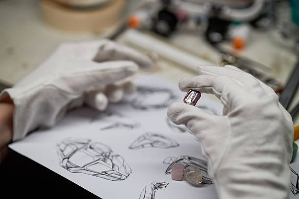 istock Designing Jewelry With Gemstone and Sketching Rings 2205128344