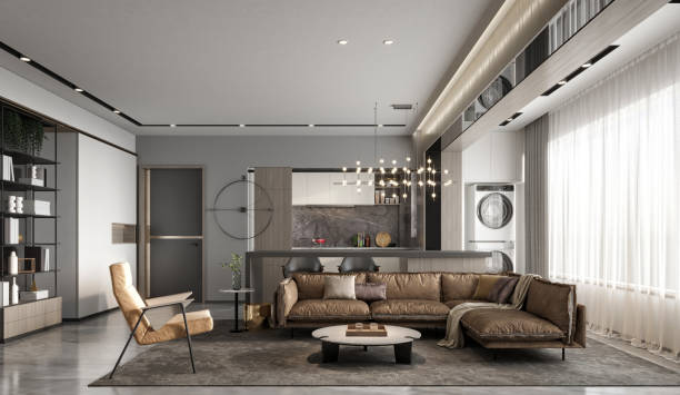 istock 3d render of apartment interior  living and dining room 2205141167