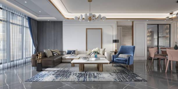 istock 3d render of apartment interior  living and dining room 2205141218
