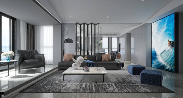 istock 3d render of apartment interior  living and dining room 2205141222