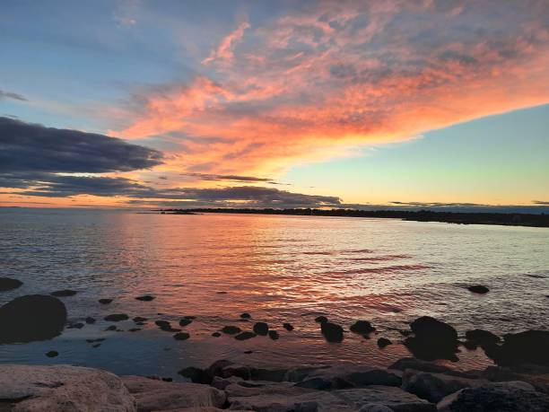 istock Vibrant sunset over the ocean 2205146120