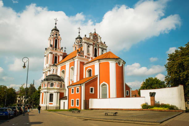 Beautiful Architecture Saint Catherine Church in Vilnius City Old Town.