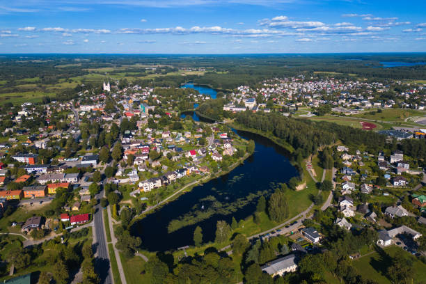 istock Moletai Town Aerial View in Lithuania 2205150645